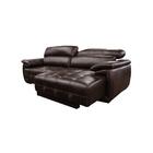 Sofá Retrátil E Reclinável De Couro Filipinas 2,40m Preto