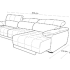 Sofá Retrátil E Reclinável De Couro Filipinas (3 Módulos) 3,3