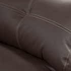 Sofá Retrátil E Reclinável De Couro Queen 2,40 M Marrom Pigme