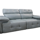 Sofá Retrátil E Reclinável De Couro Queen 2,60 M Aqua - Mempr