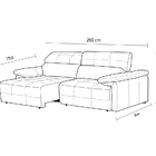 Sofá Retrátil E Reclinável De Couro Queen 2,60 M Caramelo - M