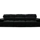 Sofá Retrátil E Reclinável De Couro Queen 3,60m Preto