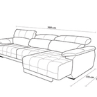 Sofá Retrátil E Reclinável De Couro Queen 3,60m Preto