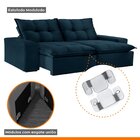 Sofá Retrátil E Reclinável Denver Azul