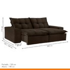 Sofá Retrátil E Reclinável Denver Marrom
