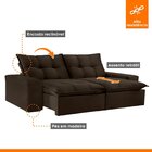 Sofá Retrátil E Reclinável Denver Marrom