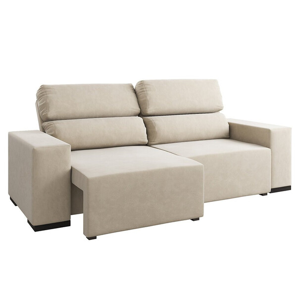 Sofá Retrátil E Reclinável Eduarda 2,00 Metros 3 Ou + Lugares