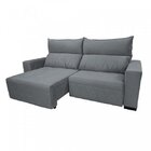 Sofá Retrátil E Reclinável Ellen 03 Lugares  Cinza