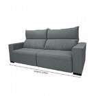 Sofá Retrátil E Reclinável Ellen 03 Lugares  Cinza