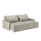 Sofá Retrátil E Reclinável Em Linho 180cm Boss Cru