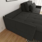 Sofá Retrátil E Reclinável Em Linho 200cm Boss Grafite