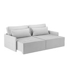 Sofá Retrátil E Reclinável Em Linho 220cm Boss Cinza