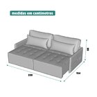 Sofá Retrátil E Reclinável Em Linho 220cm Boss Cinza