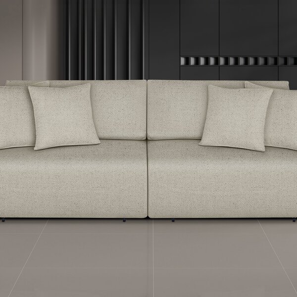 Sofá Retrátil E Reclinável Em Linho 3 Lugares 200cm 4 Almofad