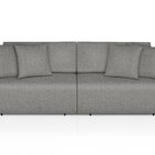 Sofá Retrátil E Reclinável Em Linho 4 Lugares 240cm 4 Almofad