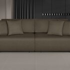 Sofá Retrátil E Reclinável Em Veludo 3 Lugares 200cm 4 Almofa