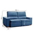 Sofá Retrátil E Reclinável Embaúba 3 Lugares 1,90m Cabecasa M