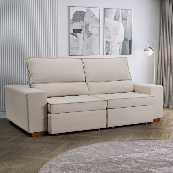 Sofá Retrátil E Reclinável Embaúba 3 Lugares 2,05m Pet Friend