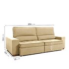 Sofá Retrátil E Reclinável Embaúba 4 Lugares 2,50m Cabecasa M