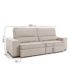 Sofá Retrátil E Reclinável Embaúba 4 Lugares 2,50m Pet Friend