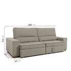 Sofá Retrátil E Reclinável Embaúba 4 Lugares 2,65m Pet Friend