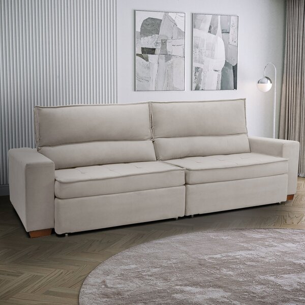 Sofá Retrátil E Reclinável Embaúba 5 Lugares 3,00m Pet Friend