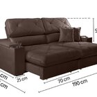 Sofá Retrátil E Reclinável Enzo 190 Cm Em Veludo Com Porta Co