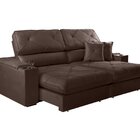 Sofá Retrátil E Reclinável Enzo 190 Cm Em Veludo Com Porta Co