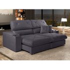 Sofá Retrátil E Reclinável Enzo 250 Cm Em Veludo Com Porta Co