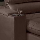 Sofá Retrátil E Reclinável Enzo 290 Cm Em Veludo Com Porta Co