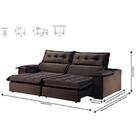 Sofá Retrátil E Reclinável Eros 2,50m 04 Lugares Txr Marrom