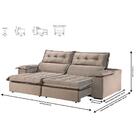 Sofá Retrátil E Reclinável Eros 2,90m 05 Lugares Txr Bege