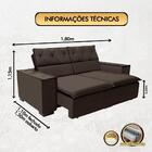 Sofá Retrátil E Reclinável Filadélfia Marrom