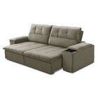 Sofá Retrátil E Reclinável França 230 Cm Com Porta Copos E Ob