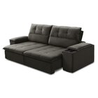 Sofá Retrátil E Reclinável França 230 Cm Com Porta Copos E Ob