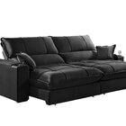 Sofá Retrátil E Reclinável Gael 210 Cm Veludo Com Porta Copos