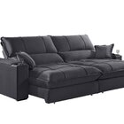 Sofá Retrátil E Reclinável Gael 230 Cm Veludo Com Porta Copos