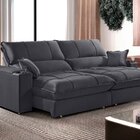 Sofá Retrátil E Reclinável Gael 230 Cm Veludo Com Porta Copos