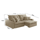 Sofá Retrátil E Reclinável Império 210cm Braço 25cm Meu Sofá