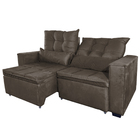 Sofa Retratil E Reclinavel Julia Marrom