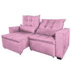 Sofa Retratil E Reclinavel Julia Rosa