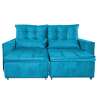 Sofa Retratil E Reclinavel Julia Turquesa