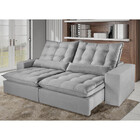 Sofá Retrátil E Reclinável Luana 3 Lugares 2.30m Veludo Móvei