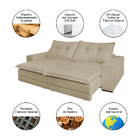 Sofá Retrátil E Reclinável Luxo 4 Lugares 2,30m Imperio - Sue