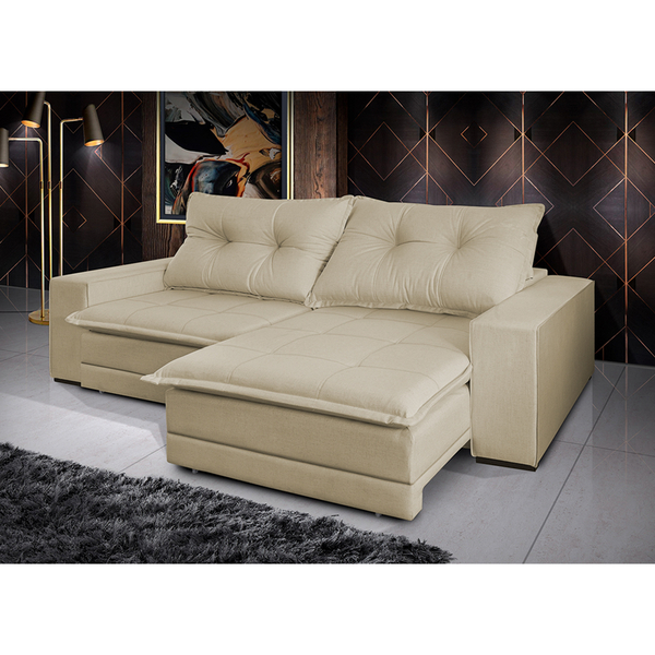 Sofá Retrátil E Reclinável Luxo 4 Lugares 2,50m Imperio - Sue