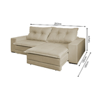 Sofá Retrátil E Reclinável Luxo 4 Lugares 2,50m Imperio - Sue