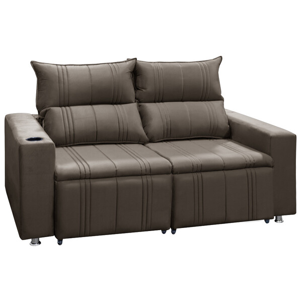 Sofá Retrátil E Reclinável Madri 2l. 160cm C/molas - Veludo