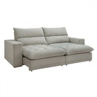 Sofá Retrátil E Reclinável Martinho 230cm Boucle Gelo - Celfl