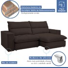 Sofá Retrátil E Reclinável Martinho 230cm Veludo Marrom  - Ce