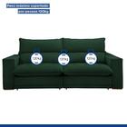 Sofá Retrátil E Reclinável Martinho 230cm Veludo Verde  - Cel